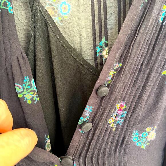 EUC Veronica Beard “Alden” Floral Silk Smocked Waist Dress size 6 - Picture 6 of 7